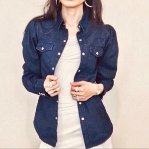 Torn by Ronny Kobo Dark Blue Button Down Shirt